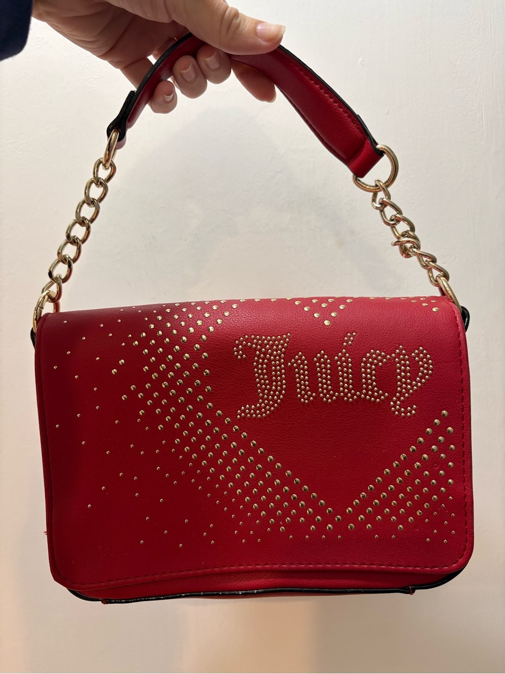 Juicy Couture Red Crossbody Bag with Stud Detail